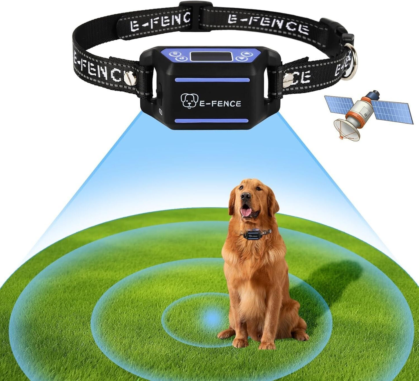 E-FENCE GPS Wireless Dog Fence,Dog Collar Electric Fence,Electric Wireless Pet F