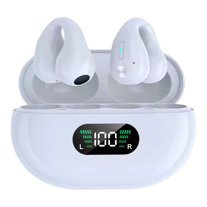 BT Earphones Wireless Sports Ear Clip Headphones High Quality Noise Cancelling H