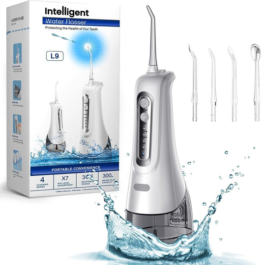 [Upgrade] DooGooCoo Portable Water Flosser, [Ultra-Powerful Clean Remnant & Plaq