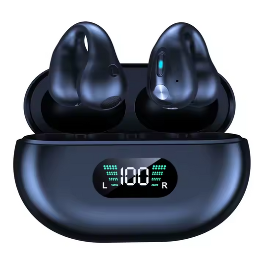 BT Earphones Wireless Sports Ear Clip Headphones High Quality Noise Cancelling H