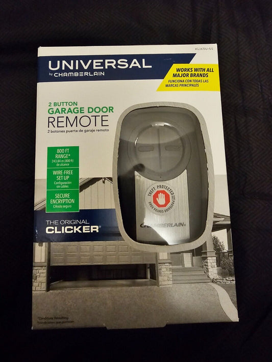 Chamberlain KLIK5U-SS Universal Garage Door Remote, Silver -